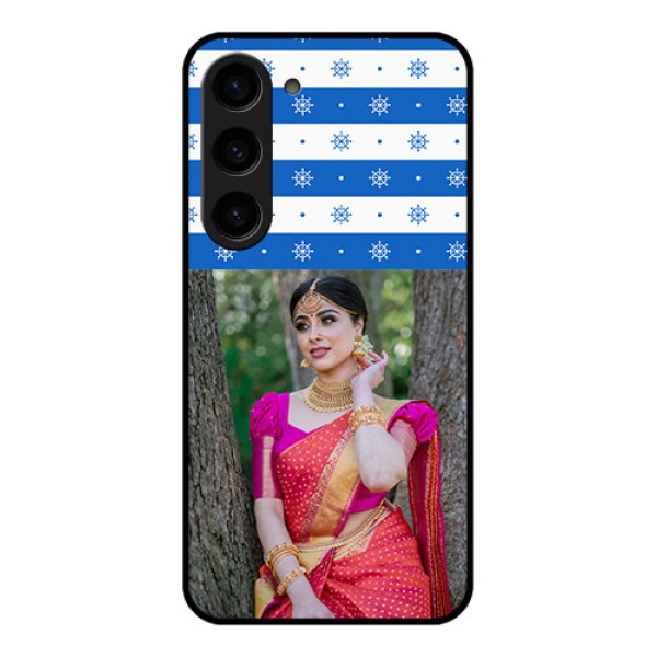 Galaxy S23 5G Photo Printing on Glass Case - Snow Pattern Design