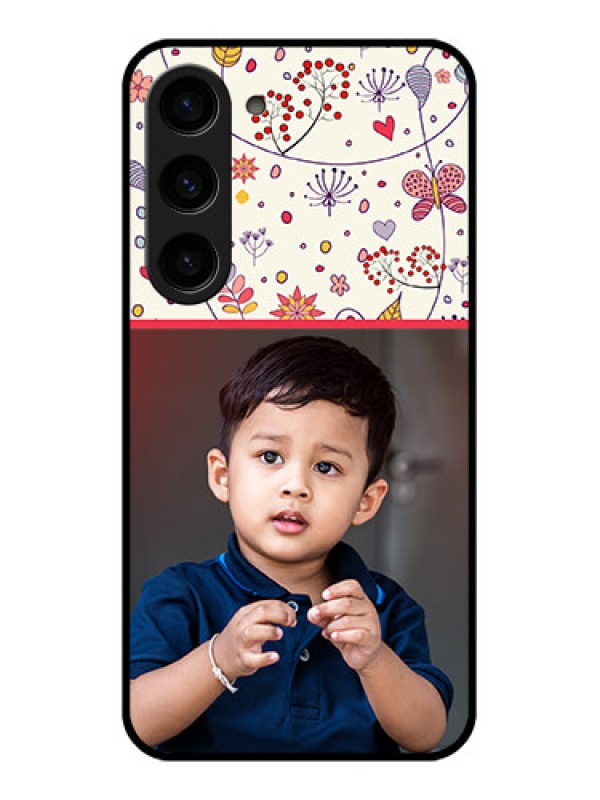 Custom Galaxy S23 5G Custom Glass Mobile Case - Premium Floral Design