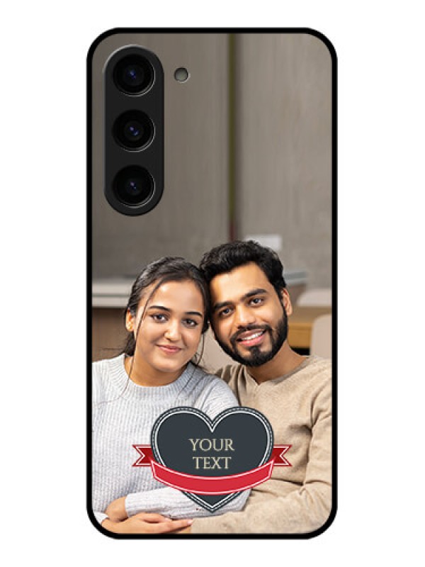 Custom Galaxy S23 5G Custom Glass Phone Case - Just Married Couple Design