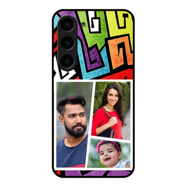 Galaxy S23 5G Custom Glass Phone Case - Graffiti pattern Design