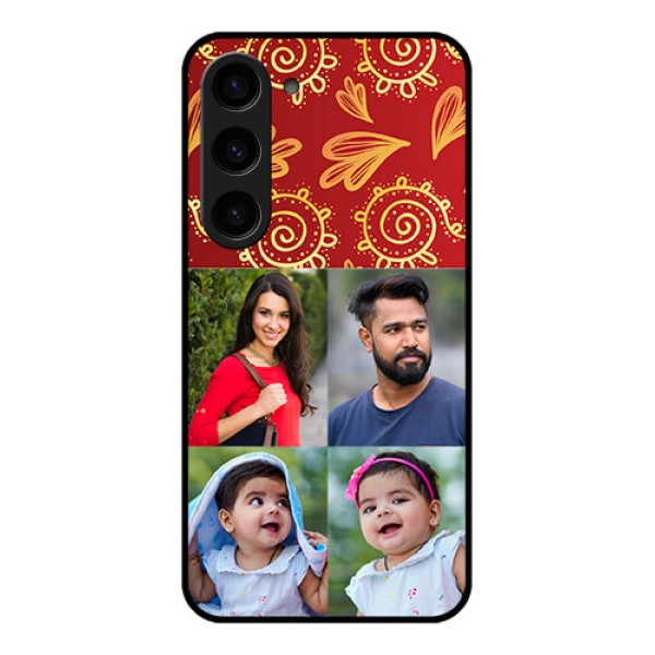 Galaxy S23 5G Photo Printing on Glass Case - 4 Image Traditional Design Galaxy S23 5G Photo Printing on Glass Case - 4 Image Traditional Design