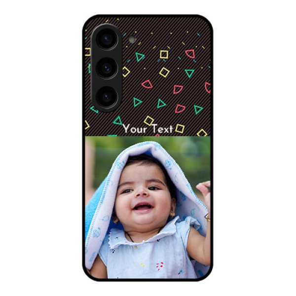 Galaxy S23 5G Custom Glass Phone Case - with confetti birthday design Galaxy S23 5G Custom Glass Phone Case - with confetti birthday design