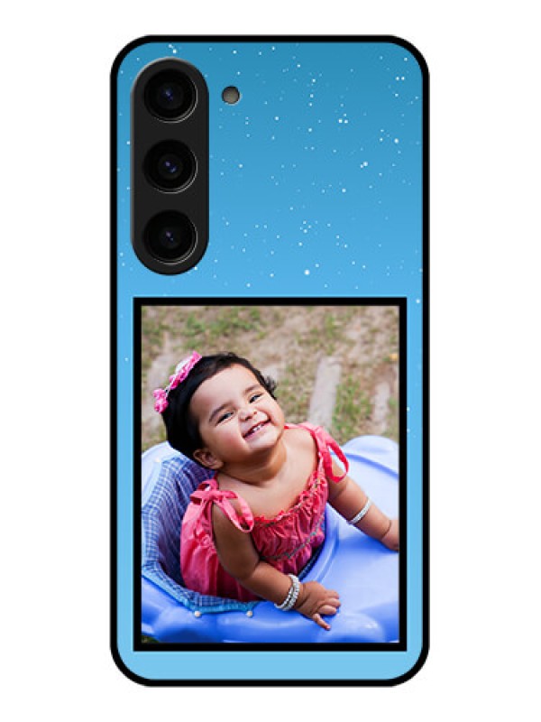 Custom Galaxy S23 5G Custom Glass Mobile Case - Wave Pattern Colorful Design