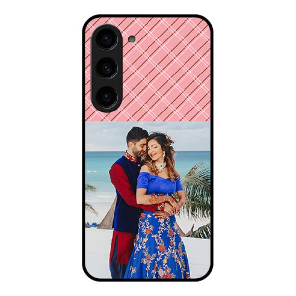 Galaxy S23 5G Personalized Glass Phone Case - Together Forever Design Galaxy S23 5G Personalized Glass Phone Case - Together Forever Design