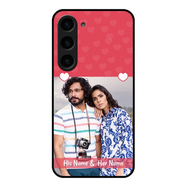 Galaxy S23 5G Photo Printing on Glass Case - Simple Love Design