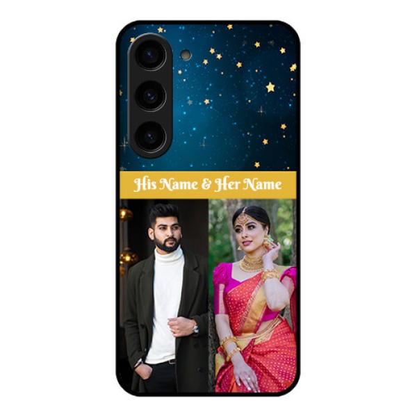 Galaxy S23 5G Custom Glass Phone Case - Galaxy Stars Backdrop Design Galaxy S23 5G Custom Glass Phone Case - Galaxy Stars Backdrop Design
