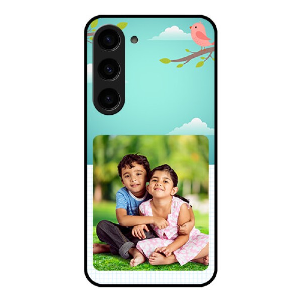 Galaxy S23 5G Photo Printing on Glass Case - Doodle love Design
