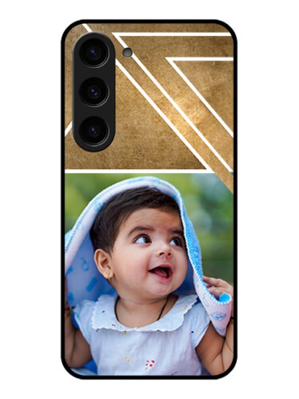 Custom Galaxy S23 5G Personalized Glass Phone Case - Gradient Abstract Texture Design