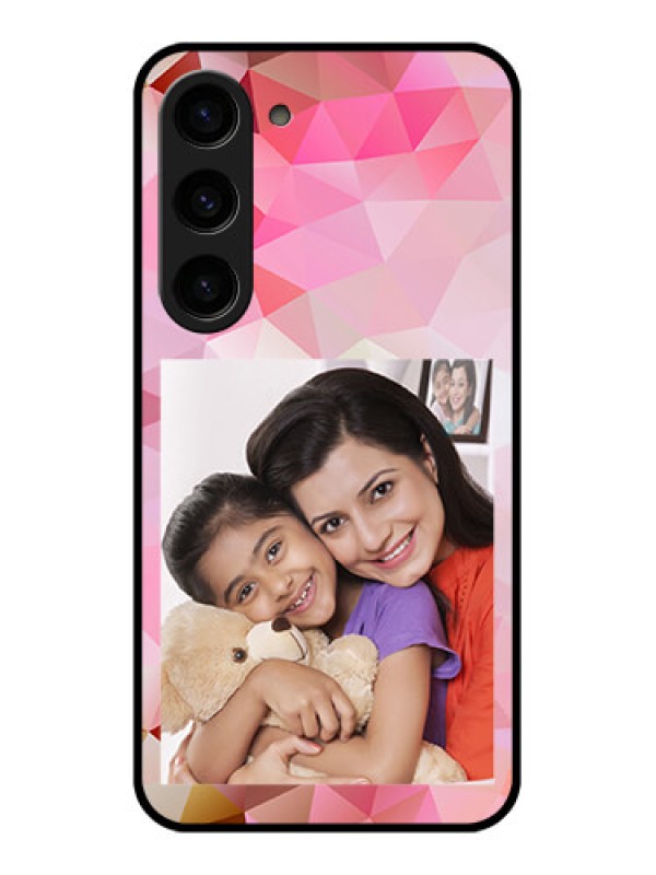 Custom Galaxy S23 5G Photo Printing on Glass Case - Abstract Triangle Design