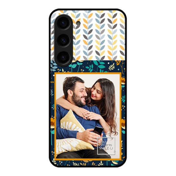 Galaxy S23 5G Custom Glass Mobile Case - Pattern Design