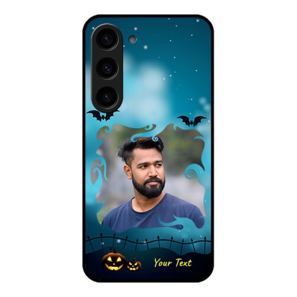 Galaxy S23 5G Custom Glass Phone Case - Halloween frame design