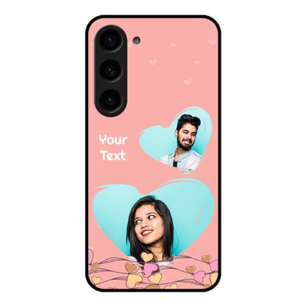 Galaxy S23 5G Custom Glass Mobile Case - Love Doodle Design