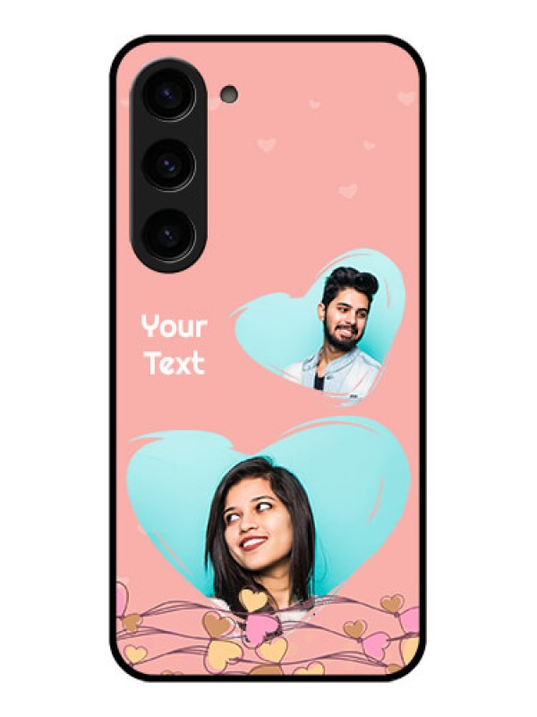 Custom Galaxy S23 5G Custom Glass Mobile Case - Love Doodle Design
