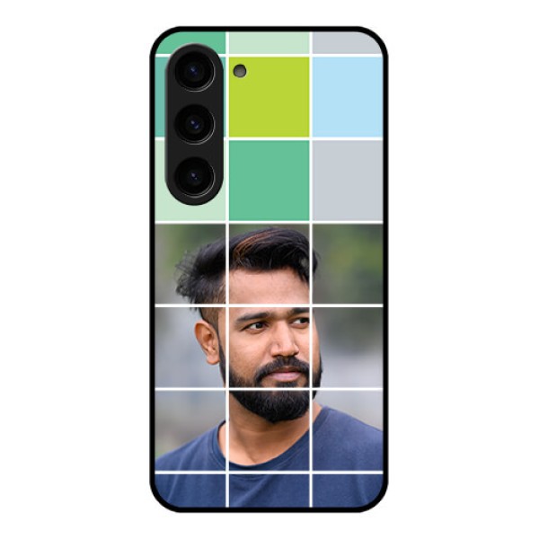 Galaxy S23 5G Photo Printing on Glass Case - with white box pattern Galaxy S23 5G Photo Printing on Glass Case - with white box pattern