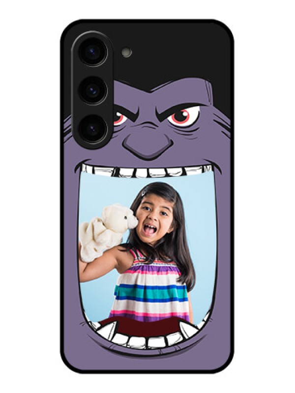 Custom Galaxy S23 5G Custom Glass Phone Case - Angry Monster Design
