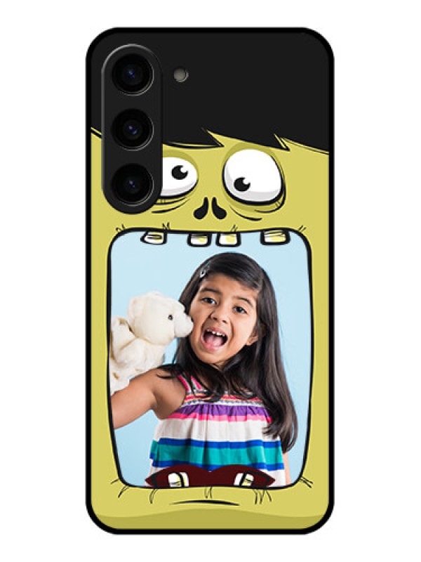 Custom Galaxy S23 5G Personalized Glass Phone Case - Cartoon monster back case Design