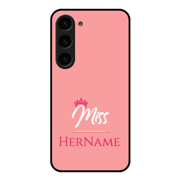 Galaxy S23 5G Custom Glass Phone Case Mrs with Name
