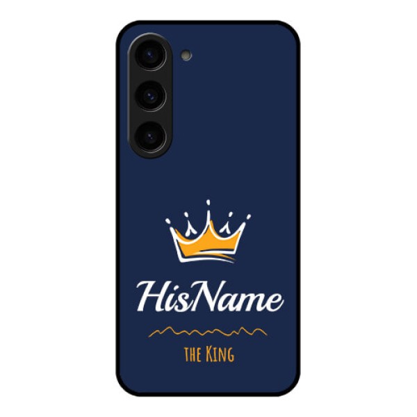 Galaxy S23 5G Glass Phone Case King with Name