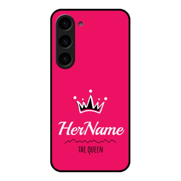 Galaxy S23 5G Glass Phone Case Queen with Name Galaxy S23 5G Glass Phone Case Queen with Name