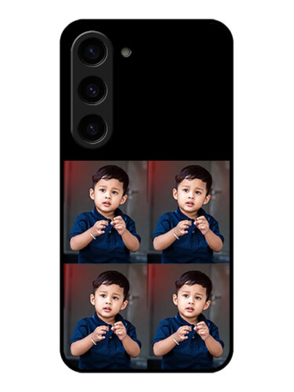 Custom Galaxy S23 5G 4 Image Holder on Glass Mobile Cover