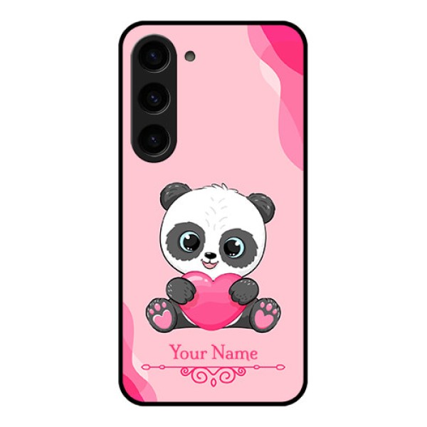 Galaxy S23 5G Custom Glass Mobile Case - Cute Panda Design
