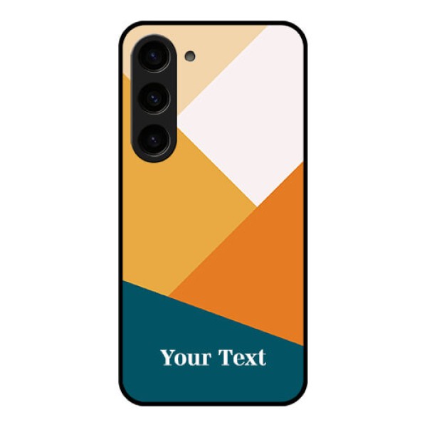 Galaxy S23 5G Personalized Glass Phone Case - Stacked Multi-colour Design Galaxy S23 5G Personalized Glass Phone Case - Stacked Multi-colour Design