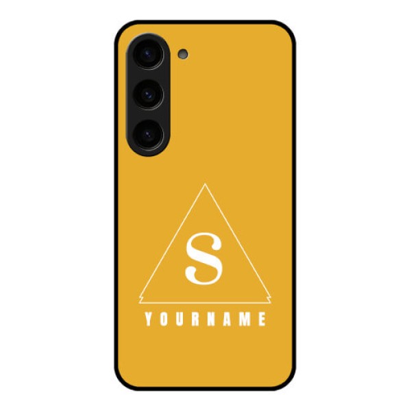 Galaxy S23 5G Personalized Glass Phone Case - simple triangle Design Galaxy S23 5G Personalized Glass Phone Case - simple triangle Design