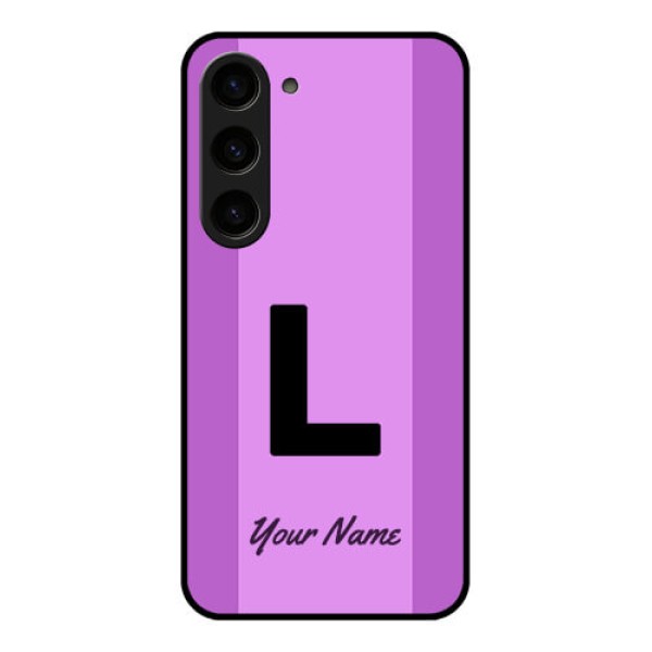 Galaxy S23 5G Custom Glass Phone Case - Tricolor custom text Design Galaxy S23 5G Custom Glass Phone Case - Tricolor custom text Design