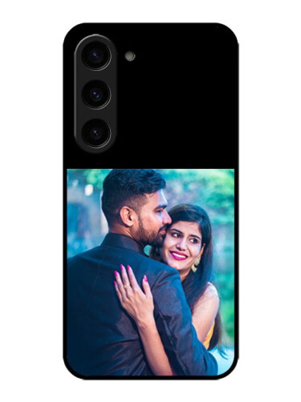 Custom Galaxy S23 5G Custom Glass Phone Case - Upload Full Picture With Custom Color Design