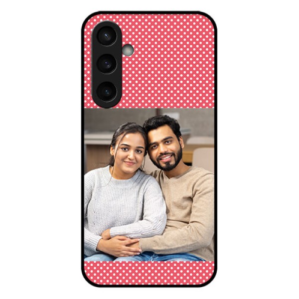Samsung Galaxy S23 FE 5G Custom Glass Phone Case - White Dotted Design