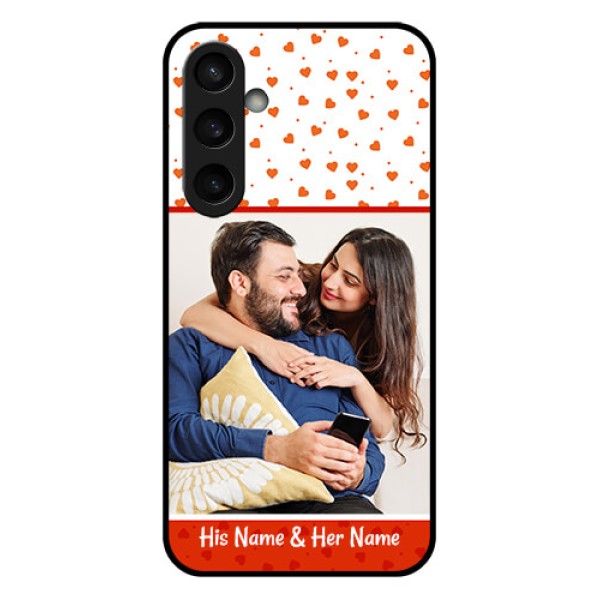 Samsung Galaxy S23 FE 5G Custom Glass Phone Case - Orange Love Symbol Design Samsung Galaxy S23 FE 5G Custom Glass Phone Case - Orange Love Symbol Design