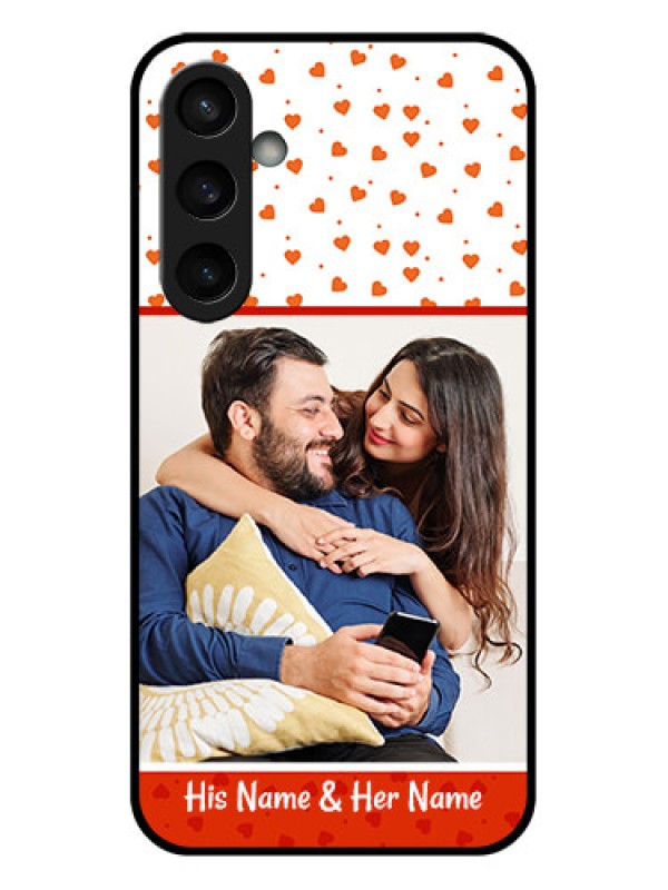 Custom Samsung Galaxy S23 FE 5G Custom Glass Phone Case - Orange Love Symbol Design