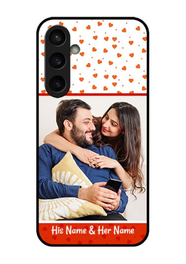 Samsung Galaxy S23 FE 5G Custom Glass Phone Case - Orange Love Symbol Design