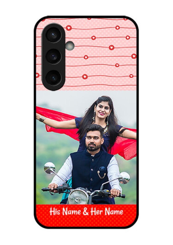 Samsung Galaxy S23 FE 5G Custom Glass Phone Case - Red Pattern Case Design
