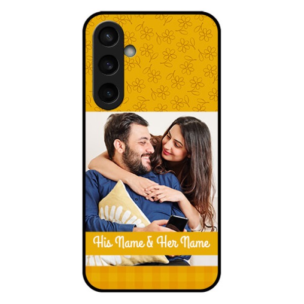 Samsung Galaxy S23 FE 5G Custom Glass Phone Case - Yellow Floral Design Samsung Galaxy S23 FE 5G Custom Glass Phone Case - Yellow Floral Design