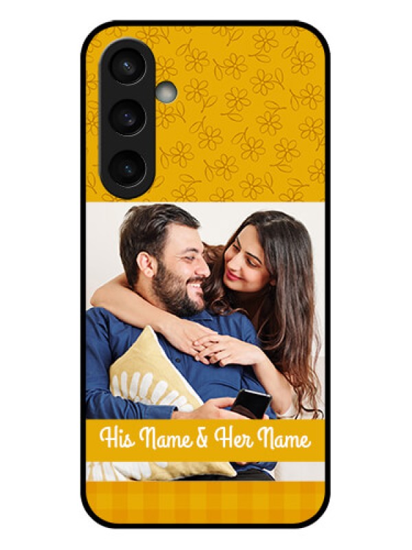 Custom Samsung Galaxy S23 FE 5G Custom Glass Phone Case - Yellow Floral Design