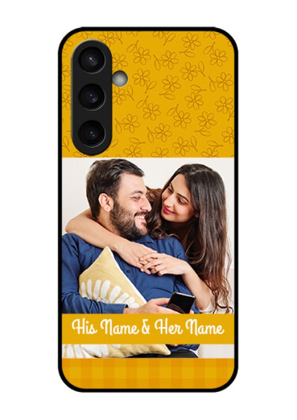 Samsung Galaxy S23 FE 5G Custom Glass Phone Case - Yellow Floral Design