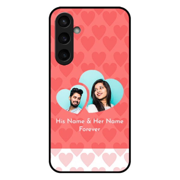 Samsung Galaxy S23 FE 5G Custom Glass Phone Case - Couple Pic Upload Design Samsung Galaxy S23 FE 5G Custom Glass Phone Case - Couple Pic Upload Design