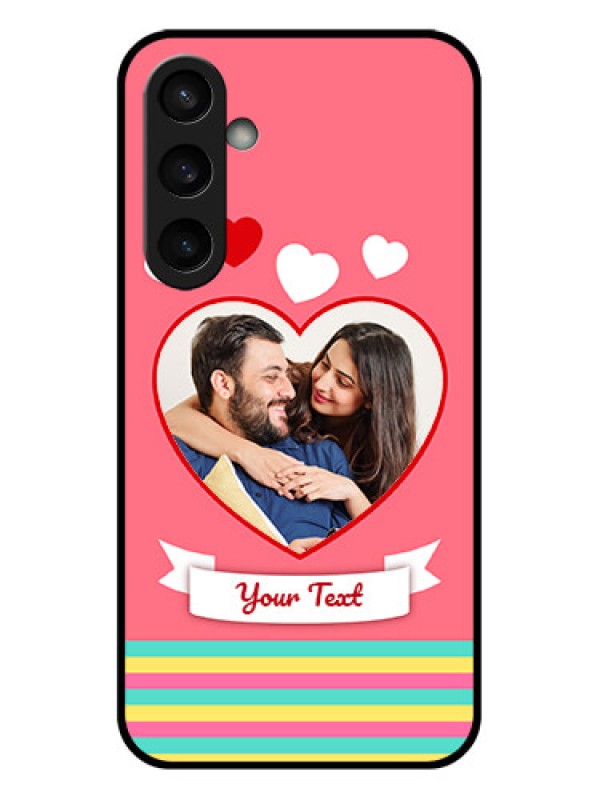 Custom Samsung Galaxy S23 FE 5G Custom Glass Phone Case - Love Shapes Doodle Design