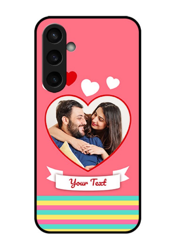 Samsung Galaxy S23 FE 5G Custom Glass Phone Case - Love Shapes Doodle Design