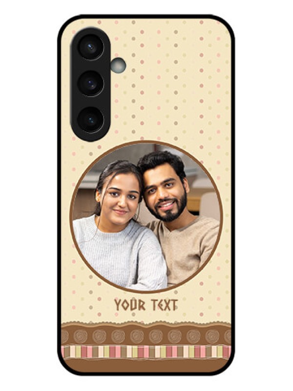 Custom Samsung Galaxy S23 FE 5G Custom Glass Phone Case - Brown Dotted Mobile Case Design