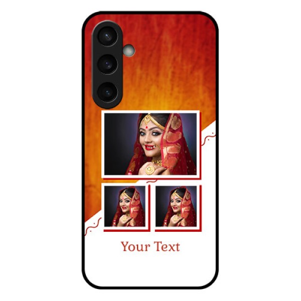 Samsung Galaxy S23 FE 5G Custom Glass Phone Case - Wedding Memories Design Samsung Galaxy S23 FE 5G Custom Glass Phone Case - Wedding Memories Design