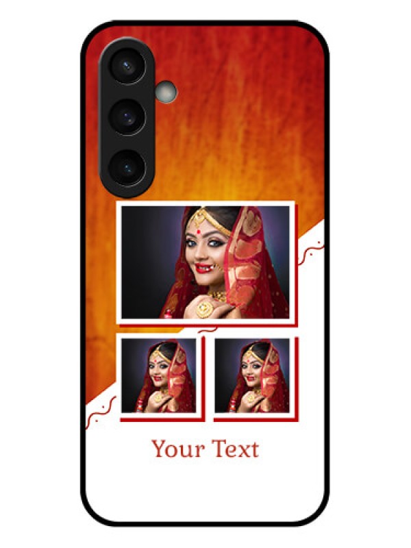 Custom Samsung Galaxy S23 FE 5G Custom Glass Phone Case - Wedding Memories Design