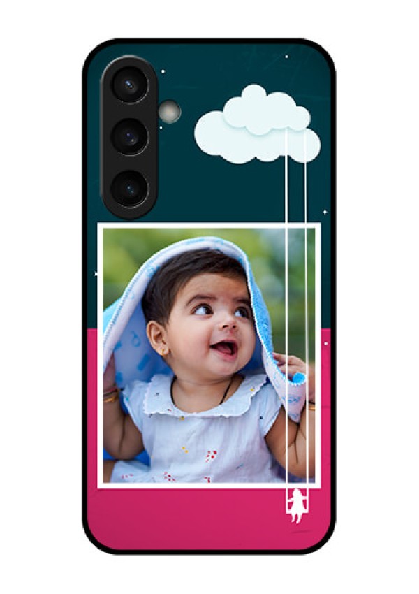 Samsung Galaxy S23 FE 5G Custom Glass Phone Case - Cute Girl With Cloud Design