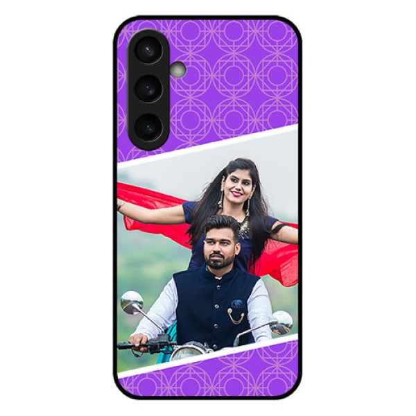 Samsung Galaxy S23 FE 5G Custom Glass Phone Case - Violet Color Pattern Design Samsung Galaxy S23 FE 5G Custom Glass Phone Case - Violet Color Pattern Design