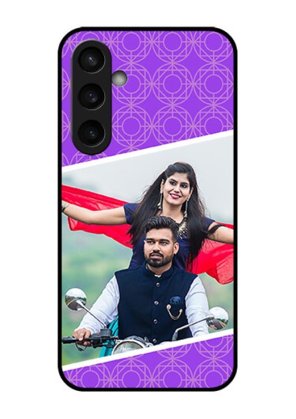 Samsung Galaxy S23 FE 5G Custom Glass Phone Case - Violet Color Pattern Design