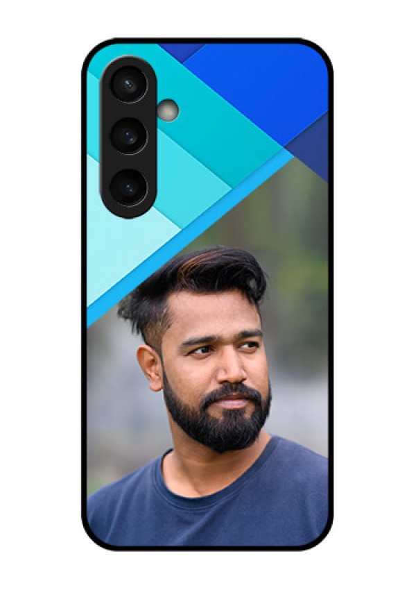 Samsung Galaxy S23 FE 5G Custom Glass Phone Case - Blue Pattern Design