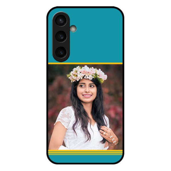 Samsung Galaxy S23 FE 5G Custom Glass Phone Case - Yellow & Blue Design Samsung Galaxy S23 FE 5G Custom Glass Phone Case - Yellow & Blue Design