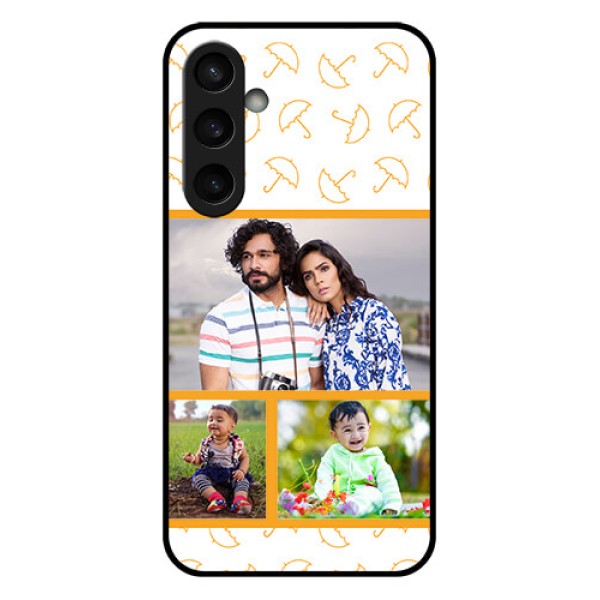 Samsung Galaxy S23 FE 5G Custom Glass Phone Case - Yellow Pattern Design Samsung Galaxy S23 FE 5G Custom Glass Phone Case - Yellow Pattern Design