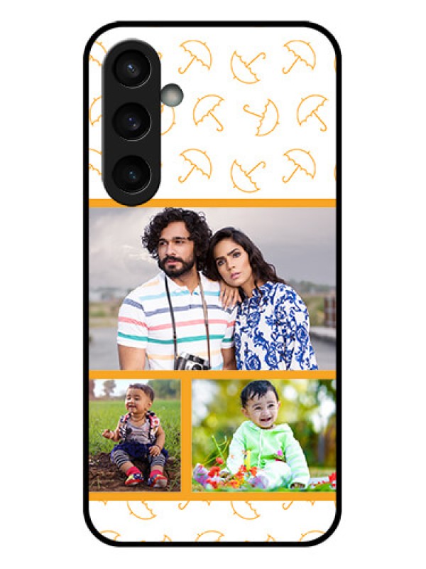 Custom Samsung Galaxy S23 FE 5G Custom Glass Phone Case - Yellow Pattern Design